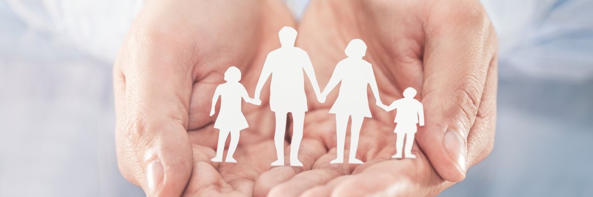 Symbol für Familie in Händen
